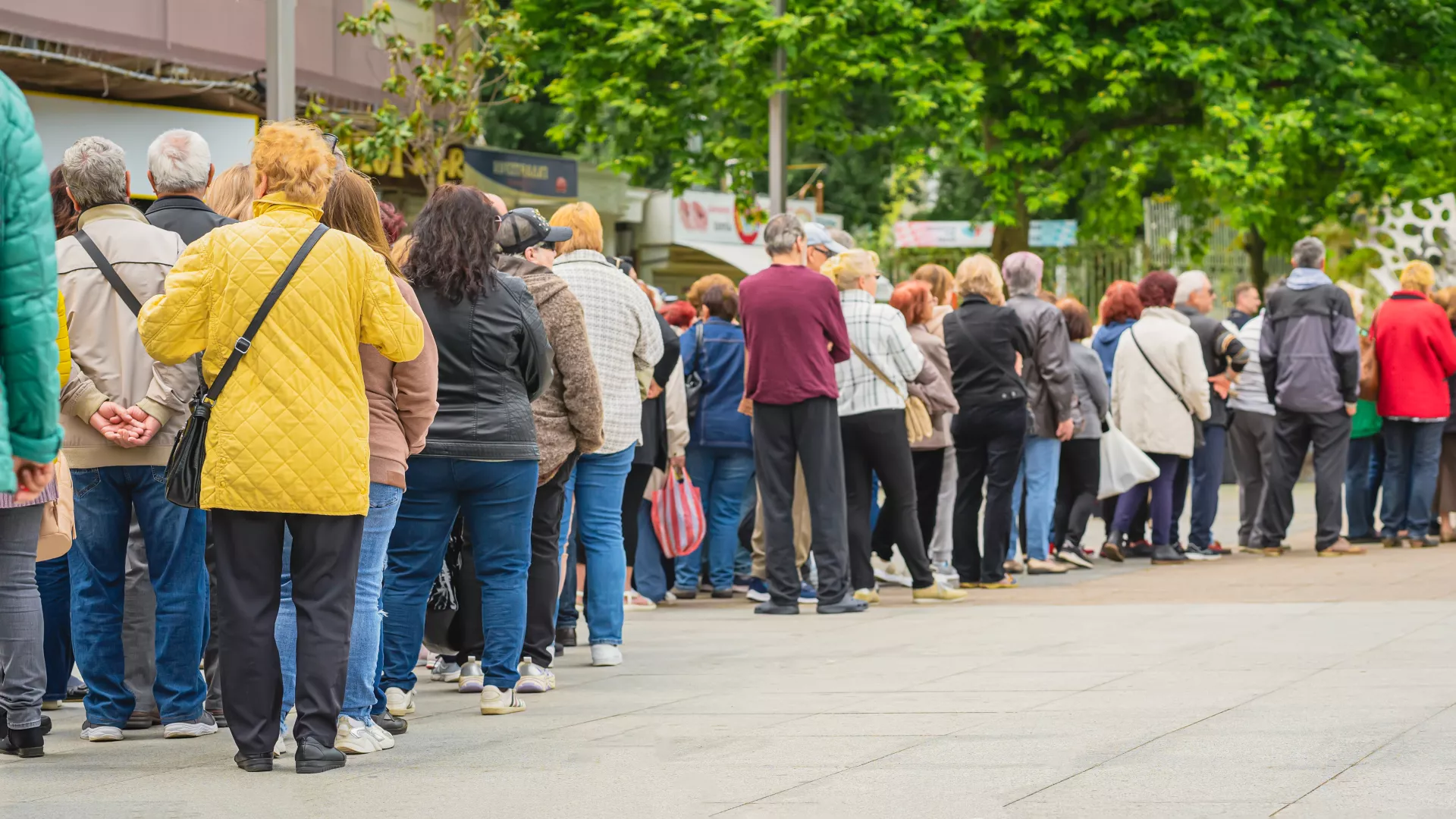 adobe stock people queue